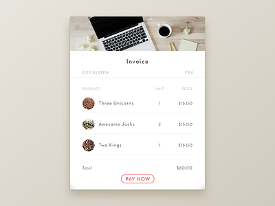 Invoice clean coffee dailyui elegant invoice sketch ui