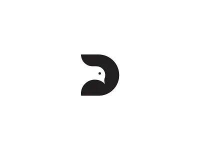 D for Dove brand d dove flying icon logo mark minimal negative space