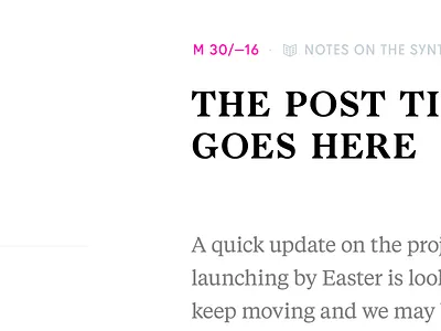 Bloggy blog blog date fonts icon l10 label larish neue tiempos tiempos text type typesetting typography