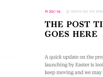 Bloggy blog blog date fonts icon l10 label larish neue tiempos tiempos text type typesetting typography
