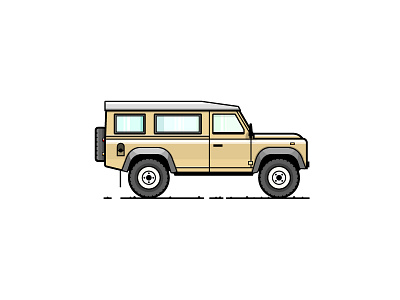 Defender automobile defender design illustration masai mustard vector yellow