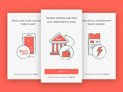 Movie app - Onboarding shots app bookmyshow illustration movie onboarding ui vector walkthrough