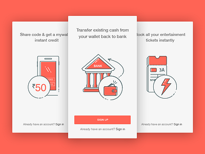 Movie app - Onboarding shots app bookmyshow illustration movie onboarding ui vector walkthrough