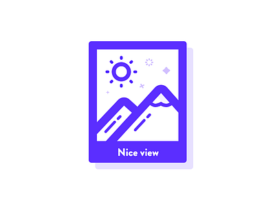 View desgin icon identity illustration line mountain outline photo scarf star sun vector