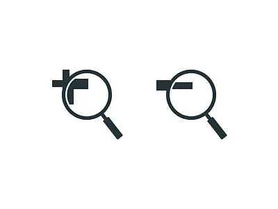 Zoom icons bold icon pictograph zoom