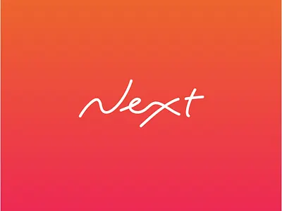 Next Wordmark branding graphic design hand written lettering logo mark visual identity word mark