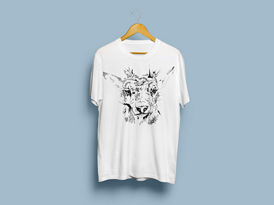 Deer animal deer illustration t shirt