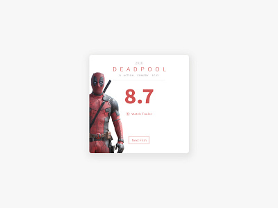 Movie Cards app card cinema dead film info minimal movie pool score ui ux