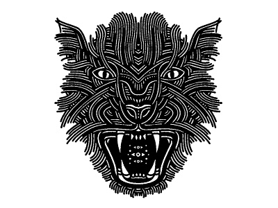 angry cheetah - (for) print animal beast cat cheetah design graphic illustration linework print screen printing