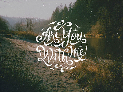 Are you with me? hand crafted hand lettering type typography vietnam vintage