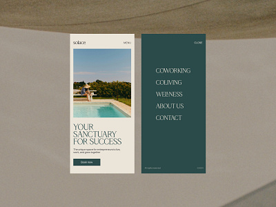 Mobile designs for the conceptual coworking/coliving company art direction design digital design figma graphic design layout typography ui ux uxui visual design web web design webdesign website