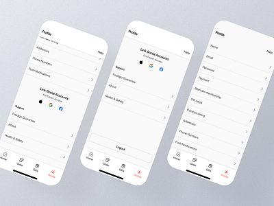 Profile Mobile App Ui app design mobile profile profile dashboard profile design profile detaisl profile experience profile interface profile mobile profile option profile page profile setting profile ui profile view profile widget proifile app screen ui