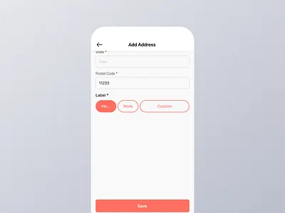 Save Address Mobile App Ui app design mobile save address save address app save address dashboard save address design save address details save address experience save address interface save address mobile save address option save address page save address screen save address setting save address ui save address view save address widget screen ui