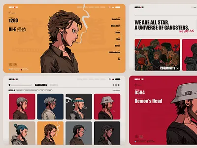 Gangster All Star - User profile, Gallery & Blog clean minimal nft ui user profile web3