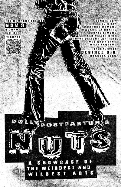 NUTS event graphic design grunge poster punk typography zine