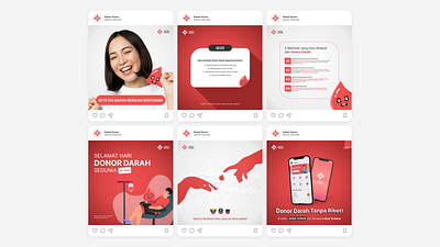 Instagram Feed Design About Blood Donation branding graphic design instagram instagram feeds instagrams design