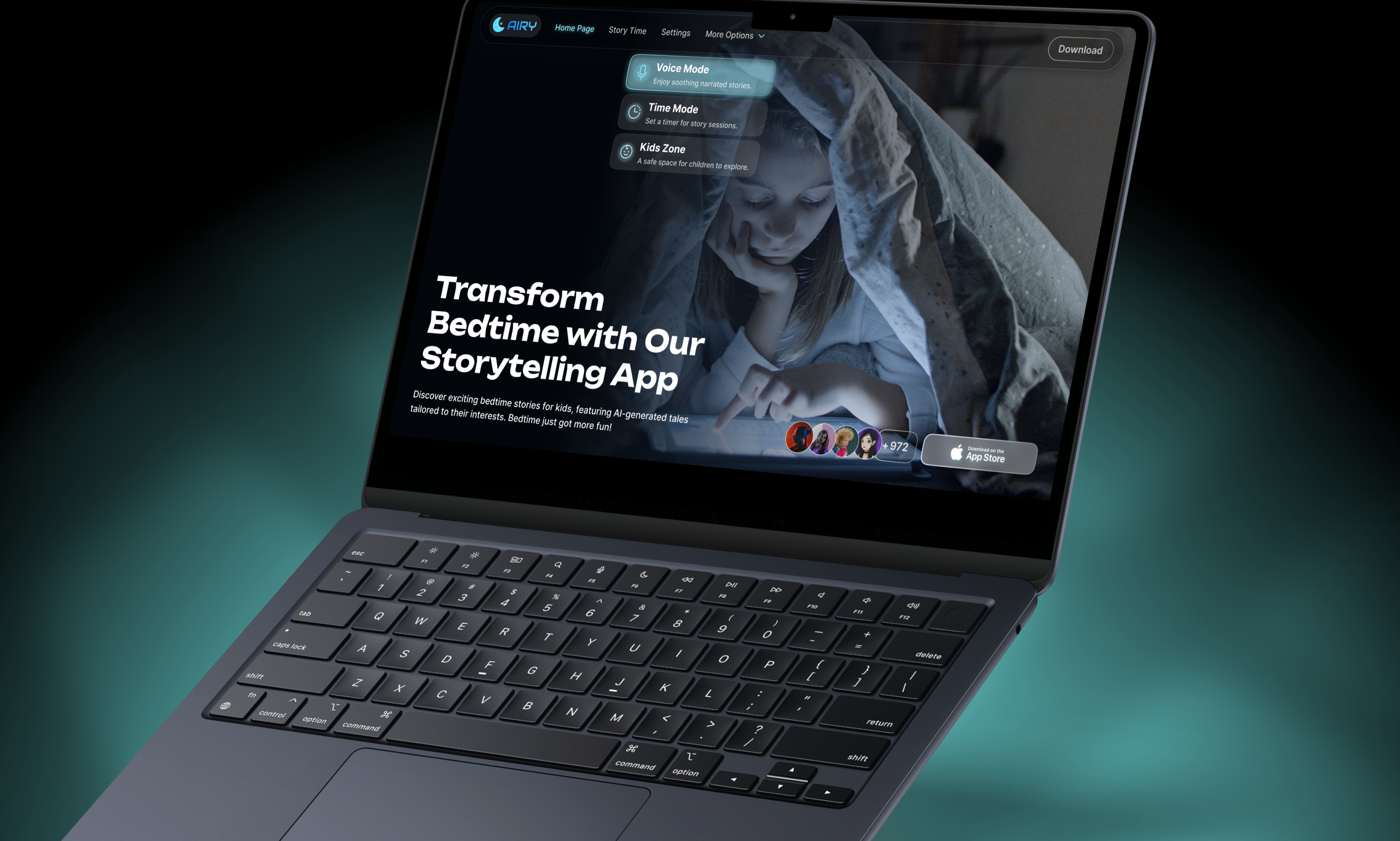 AIRY - Hero Section Design app app design app landing page aso dark theme web design figma graphic design hero section illustration landing page marketing minimalist mobile sale app ui design web web design