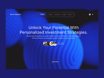 Personalized Investment Platform Design bold aesthetics call to action client testimonials elegant typography financial services fintech ux innovative finance investment platform modern design navigation bar personalized solutions premium feel professional ui responsive interface sleek layout trust building ui design user friendly ux design ux ui