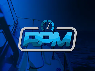 RPM - Performance Marine Brand branding design graphic design illustration logo logos marine mechanic performance vector