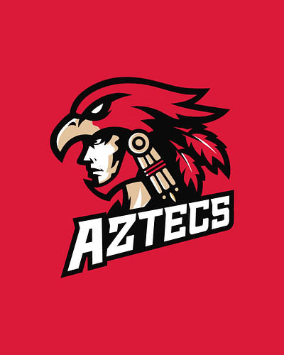 Aztecs Football Logo 3d animation badge logo branding cartoon logo design esports logo graphic design illustration logo motion graphics sports logo ui