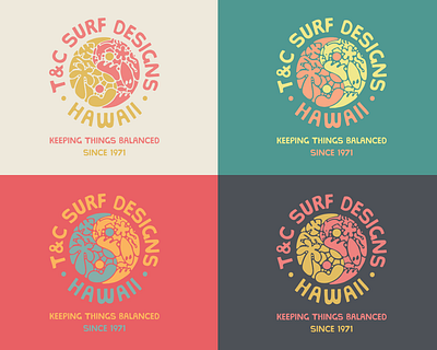 T&C Surf Designs T-Shirt Colorways apparel beach haleiwa hawaii merch north shore oahu ocean palm tree sea sea life shell summer surfboard surfboard shaper surfing t shirt wave yin yang