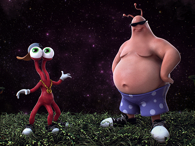 Toejam e Earl 3d 3dsmax cartoon character fanart game illustration retro vray zbrush