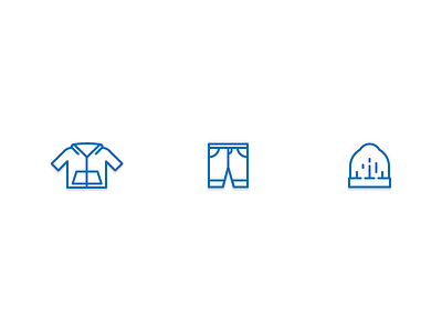 Winter Clothes Set clothes hat hoodie icon design icons illustration pants ui ux