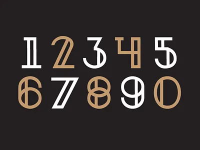 Nirosta Typeface / Numbers art deco art deco type deco font font design font release numbers numerals type design typeface typeface release typography