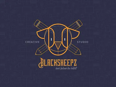 New Blacksheepz logo blacksheepz brand creative studio identity logo pencil sheep