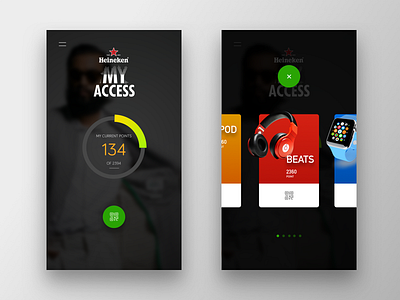 Heineken My Access Indonesia android app clean dark interface ios minimalism minimalist mobile app sketch ui ux