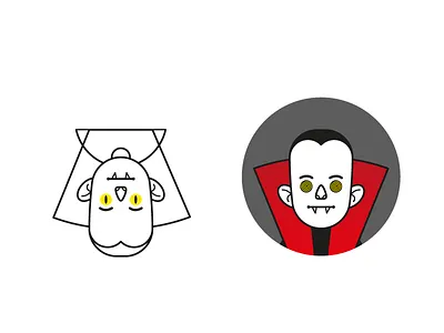 Lil'Drac character dracula icon illustration