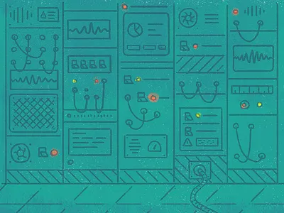 Background animation background design illustration room server