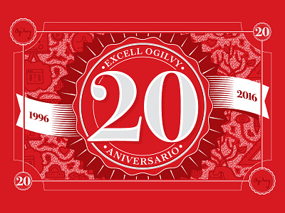 Ogilvy 20th anniversary banner. anniversary graphic design illustrator ogilvy vector