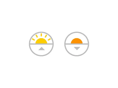 Hi sun, bye sun circle icon sun sunrise sunset