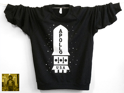 Apollo Danny Sweatshirt by ASTROBOT apollo 11 black danny outer space rockets space space age space race stars sweatshirt the shining white