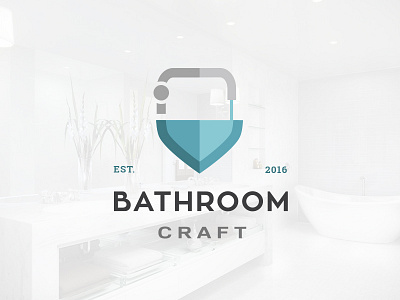 Bathroom Craft Logo bathroom flat design logo design vector design