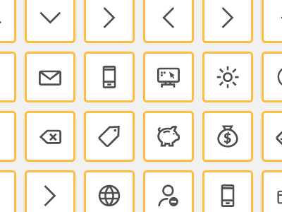 On the Money app finance icon icon set line drawings modern icons mobile