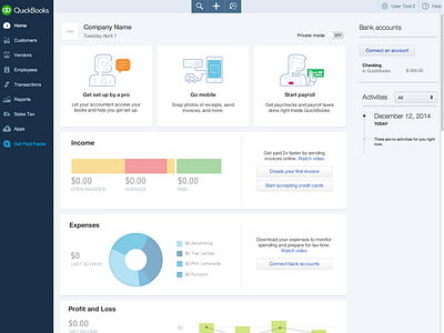 First Use Dashboard first use onboarding