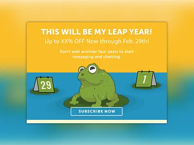 Froggin frog illustration jump leap year