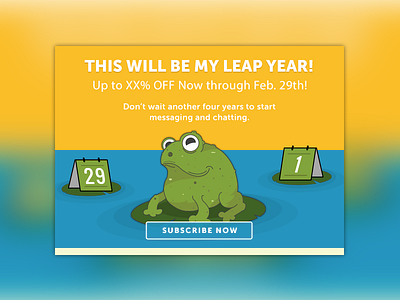 Froggin frog illustration jump leap year