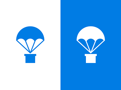 Box/Parachute box branding concept design hot air balloon icon identity logo parachute