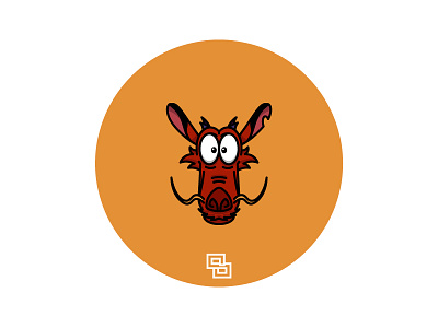 The Big Draw Bogotá Feb 2016 - Mushu (Mulan) character design disney dragon flat icon illustrator mulan mushu solosalsero sticker vector