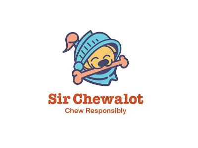 Sir Chewalot bone brand dog food line packaging toy vector