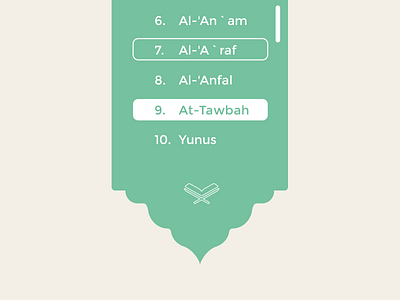 Quran App UI dropdown menu app drop down flat ui icons islam menu muslim app quran ui ui kit web app