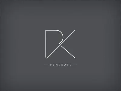 Venerate Logo letter line logo r scissor v venerate vr