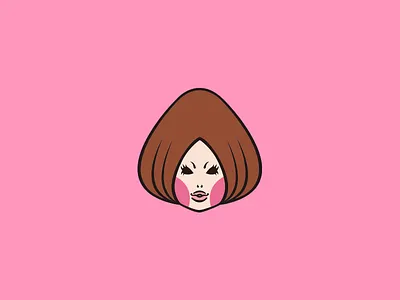 My avatar avatar cartoon color design female girl icon illustration pink vector