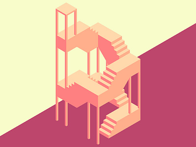 Small Installation 04 grid illustration installation isometric minimal simplified