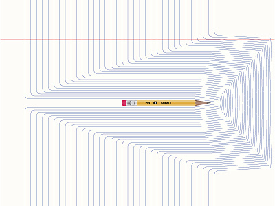 Pencil & Paper (Free .AI file). ai lines paper pencil vector