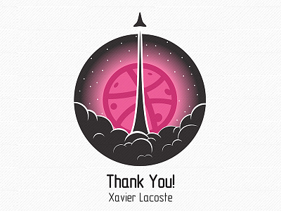 Thanks for the invite! black invite moon shuttle smoke space stars thank