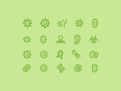 Virus icons disease icon icons line linear lines minimalism minimalist sick sickness virus